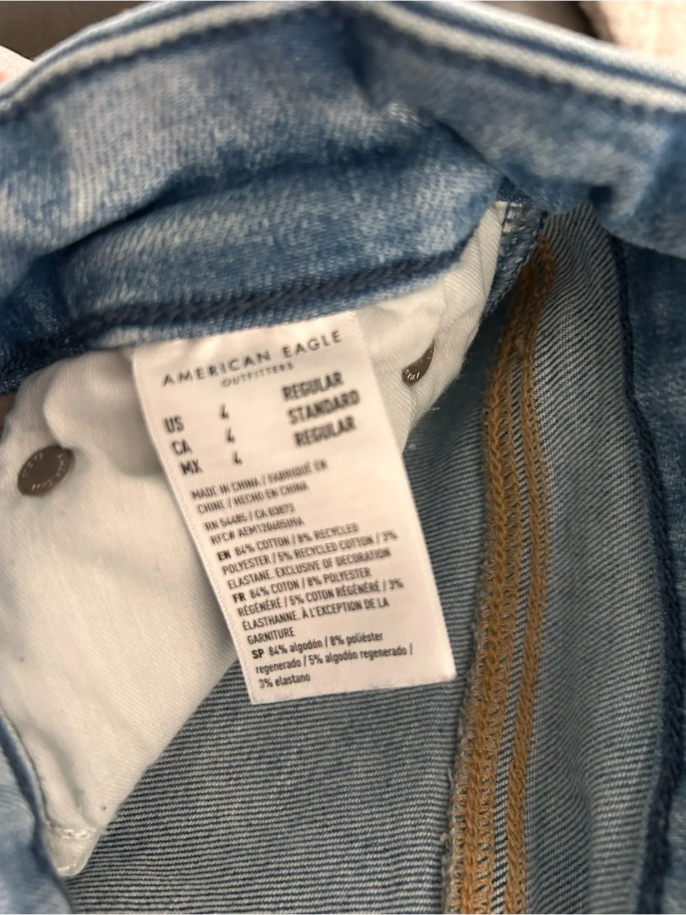 American Eagle Outfitters Light Blue Distressed Jeggings